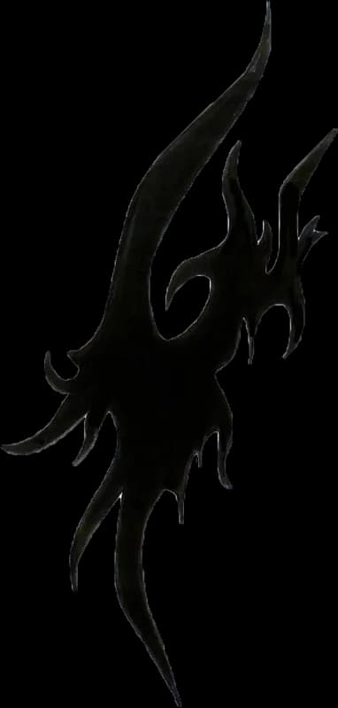 Black tribal flame design