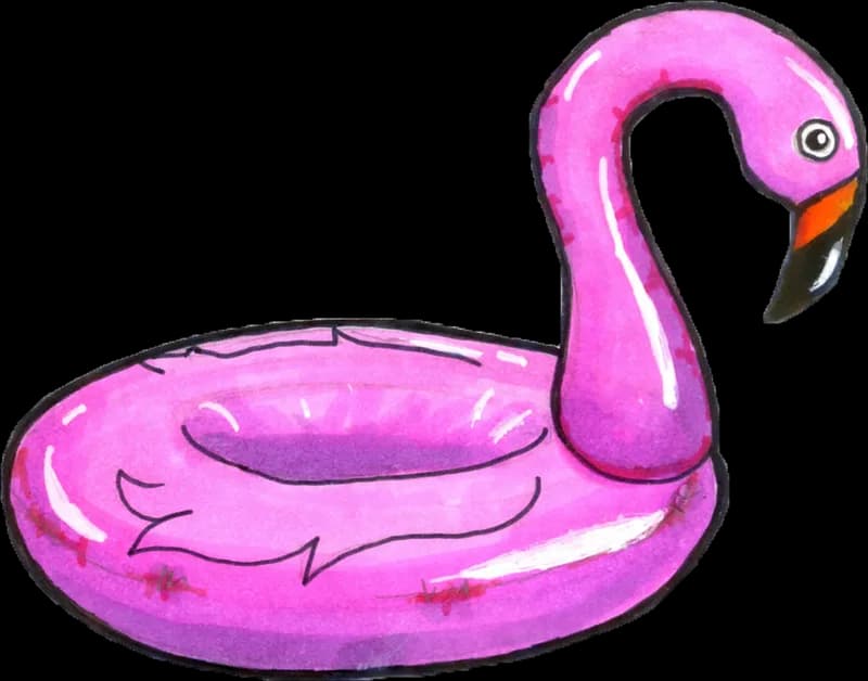 Pink flamingo pool float